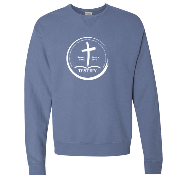 Arise Testify - Garment-Dyed Unisex Crewneck Sweatshirt Thumbnail